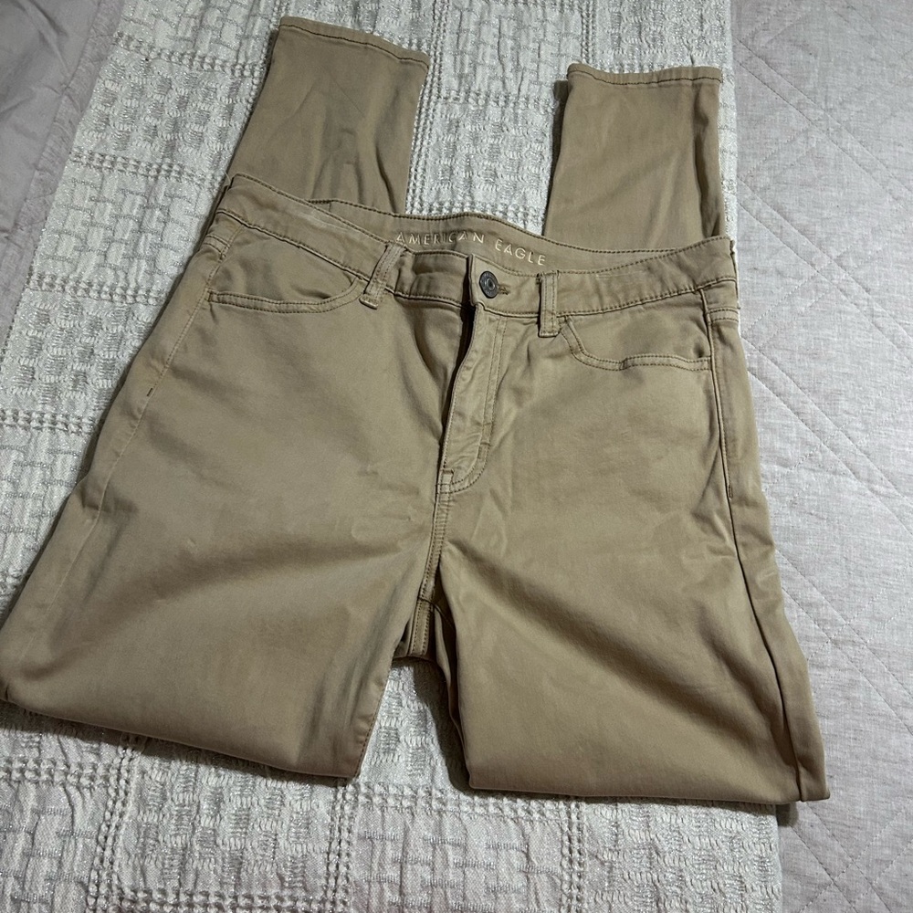 AE stretch jeggings khaki size 10